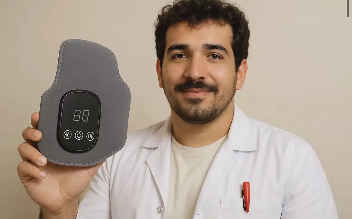 Foot therapy specialist holding the CIROVA system